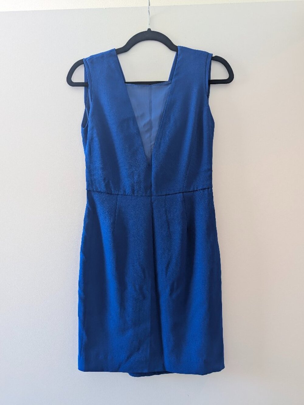 Aritzia Babaton Royal Blue Sheath Dress with Cowl Back, Size 0